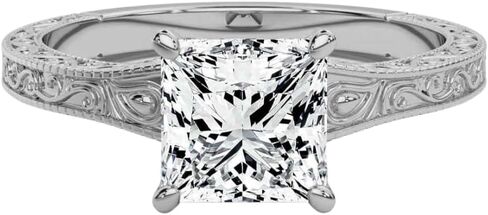 1-5 CT Moissanite Engagement Ring Colorless VVS1 10K 14K 18K Solid Gold & 925 Sterling Silver Solitaire Art Deco Moissanite Ring Christmas Gift For Women in Saudi Arabia