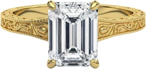 1-5 CT Moissanite Engagement Ring Colorless VVS1 10K 14K 18K Solid Gold & 925 Sterling Silver Solitaire Art Deco Moissanite Ring Christmas Gift For Women in Saudi Arabia