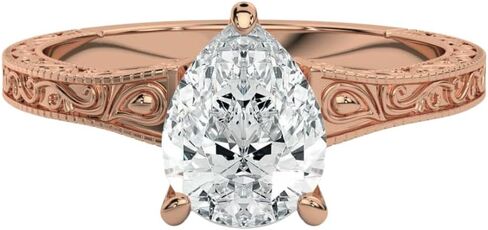 1-5 قيراط مويسانيتي خاتم الخطوبة عديم اللون VVS1 10K 14K 18K الصلبة الذهب و 925 فضة سوليتير آرت ديكو مويسانيتي الدائري هدية عيد الميلاد للنساء in Kuwait