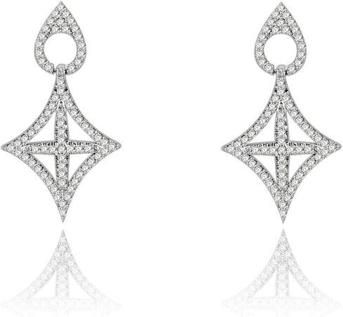 أقراط من الفضة الإسترلينية من فيرميل من الذهب عيار 18 قيراط، مجوهرات فاخرة للنساء، أقراط مضادة للحساسية (مطلية بالذهب عيار 18 قيراط، فضة إسترلينية) in Kuwait