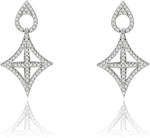 أقراط من الفضة الإسترلينية من فيرميل من الذهب عيار 18 قيراط، مجوهرات فاخرة للنساء، أقراط مضادة للحساسية (مطلية بالذهب عيار 18 قيراط، فضة إسترلينية) in Kuwait