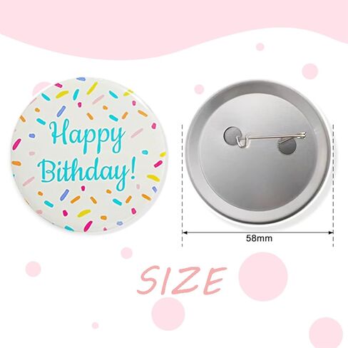 4pcs Birthday Tinplate Badge Pin Birthday Button Girls Boy Birthday Badge Pin Woman or Man Birthday Badges Baby Shower Kids Party Decorations in Saudi Arabia