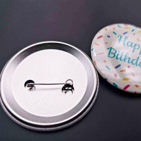 4pcs Birthday Tinplate Badge Pin Birthday Button Girls Boy Birthday Badge Pin Woman or Man Birthday Badges Baby Shower Kids Party Decorations in Saudi Arabia
