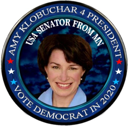 Amy Klobuchar President 2020 Pin, Select Size in Saudi Arabia