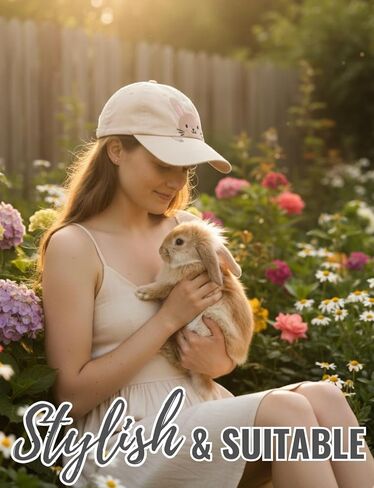 InnoBeta Bunny Gifts for Women, Bunny Cap Embroidered Adjustable Hat Gifts Accessory for Easter Birthday & Christmas in Saudi Arabia