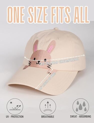 InnoBeta Bunny Gifts for Women, Bunny Cap Embroidered Adjustable Hat Gifts Accessory for Easter Birthday & Christmas in Saudi Arabia