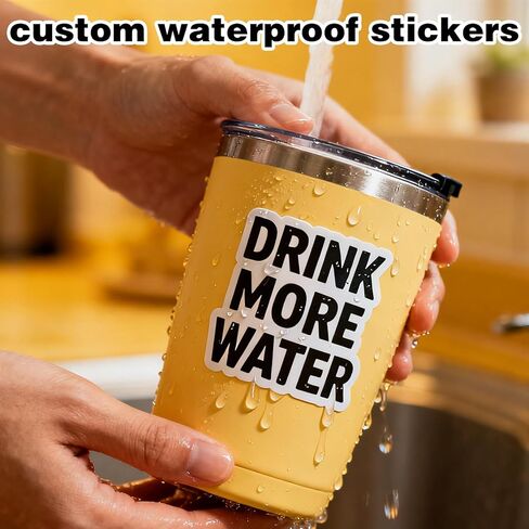 Custom Sticker,You can add Any Image, Logo, Text, Photo, or Name.Offers a Variety of Sizes, Shapes, and Background Options, 1"-10" inch Personalized Waterproof Vinyl Labelss in Saudi Arabia