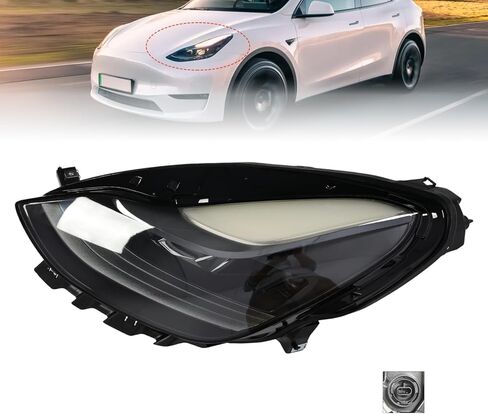 Left Driver Side Headlight Assembly Compatable with 2021 2022 2023 Model 3/Y Matrix Front Headlamp 151495200C 1514952-00-C in Saudi Arabia