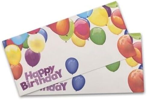 Birthday Cash Money Envelopes, Balloon Design 10, 20, or 50 Pack. Holds Cash, Checks or Gift Cards in Saudi Arabia
