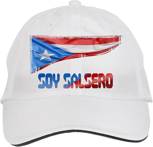 ماكوروني - قبعة الصويا سالسيرو بورتوريكو بورتوريكو، قبعة قابلة للتعديل، DesX27 باللون الأبيض in Kuwait