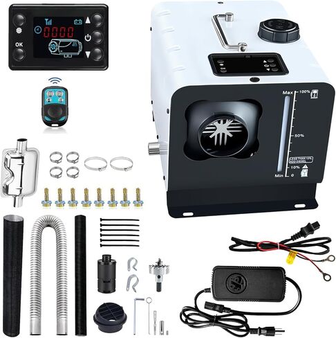 سخان هواء ديزل ZHIBANG 12 فولت/110 فولت ثنائي الغرض 12 فولت/8 كيلو وات، سخان ديزل مع شاشة LCD ذكية، مناسب للمركبات الترفيهية والمقطورة والشاحنة والقارب والداخلية (ZB-021) in Kuwait