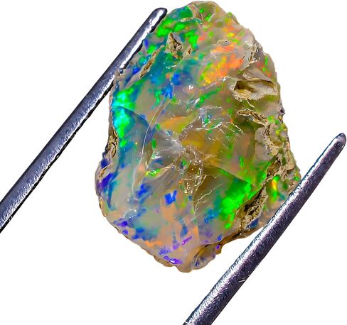 09.50 قيراط من حجر اوبال ويلو الاثيوبي الطبيعي بنسبة 100% A+، كريستال خام، حجر بخت اكتوبر، احجار كريمة لصنع المجوهرات، اوبال فائق النار، حجر الاوبال المنتقى يدويا، مقاس 11×15×11 ملم in Kuwait