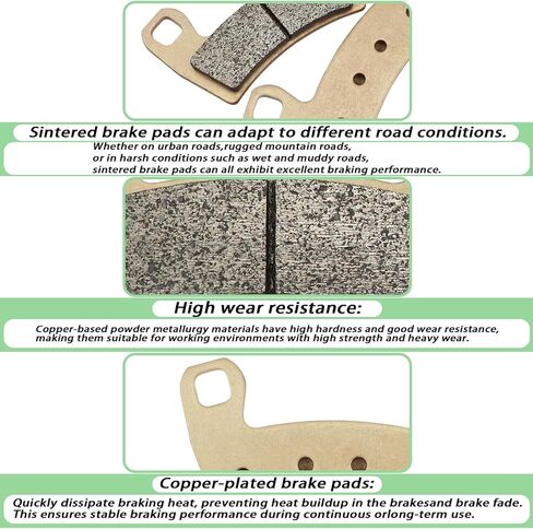Front Rear Brake Pads Sintered for Polaris RZR 900, RZR S 900, Trail 900, RZR S 1000, RZR Trail S 1000 2015-2024 in Saudi Arabia