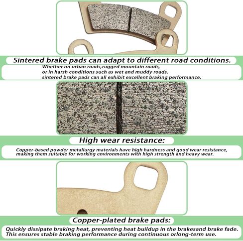 Front Rear Brake Pads Sintered for Polaris RZR 900, RZR S 900, Trail 900, RZR S 1000, RZR Trail S 1000 2015-2024 in Saudi Arabia