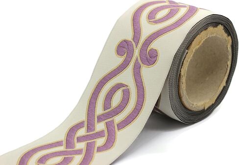 3.8 Yard Spool 2.67 inches Blue Spiral Embroidered Drapery Trim Jacquard Ribbon for Your Drapes Curtains Drapery Banding Trim Tape V13 142 in Saudi Arabia