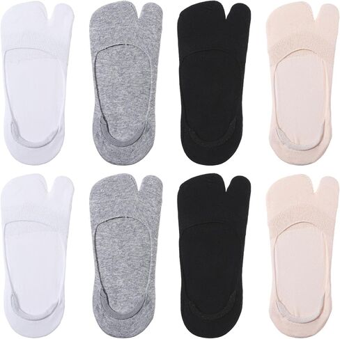 4 Pairs Flip Flop Socks, Tabi Socks No Show Sock Women, Low Cut Flip Flop Sock Split Toe for Sneaker Lofer in Saudi Arabia