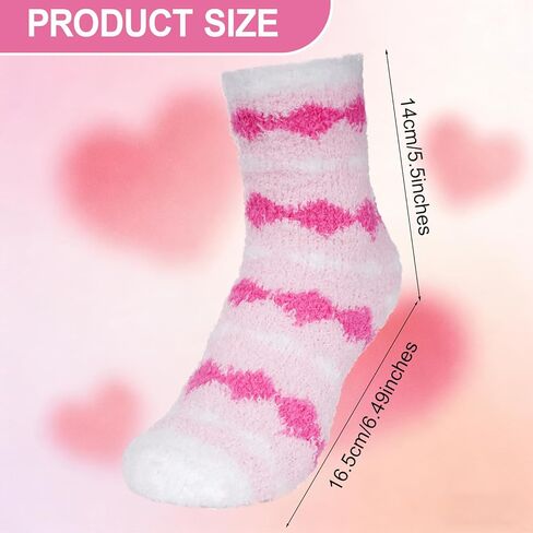 hoyuwak Fuzzy Socks for Women Thick Warm Slipper Socks Plush Home Sleeping Socks Valentines Day Gifts for Her in Saudi Arabia