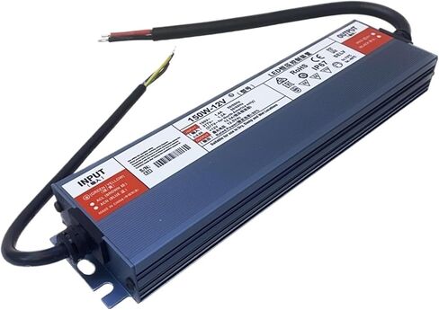 1pcs 150W Waterproof Lighting AC110V 220V to DC 12V 12.5A 24V 6.25A LED Driver Adapter IP67 Power Supply(12V 12.5A 150W) in Saudi Arabia