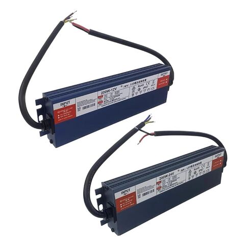1pcs 200W Switching Power Supply IP67 AC110V 220V to DC 12V/24V 8.3A Slim Lighting Transformer 16.5A(24V 200W) in Saudi Arabia