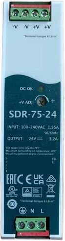 1 قطعة سلسلة SDR-75 SDR-75-12 SDR-75-24 SDR-75-48 75 واط دليل إخراج واحد مصدر الطاقة (SDR-75-24) in Kuwait