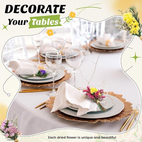 Nuanchu 60 Pcs Mini Dried Floral Flower Forget Me Not Bouquets Dried Embossing Flowers with Stem for Vase, Wedding, DIY Scrapbook Card Party Decor (Classic) in Saudi Arabia