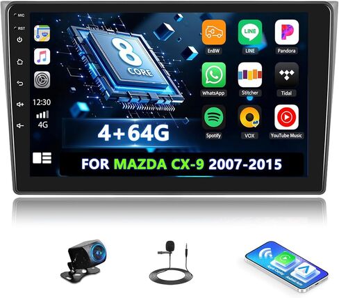 [4+64G] 8-Core Android 15 Car Radio Stereo for Mazda CX-9 2007-2015 in Saudi Arabia