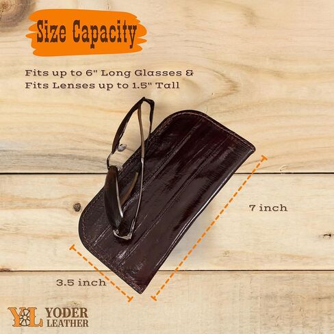 Genuine Pacific Eel Skin Leather Soft Glasses Case in Saudi Arabia