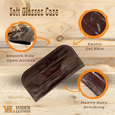 Genuine Pacific Eel Skin Leather Soft Glasses Case in Saudi Arabia