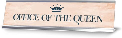 Office of the Queen, Classy Design, Novelty Nameplate Desk Sign (2 x 8") in Saudi Arabia