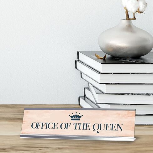 Office of the Queen, Classy Design, Novelty Nameplate Desk Sign (2 x 8") in Saudi Arabia