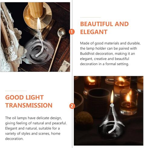 ARTIBETTER Decorative Oil Lamp 10.6 Inch Glass Kerosene Lantern for Indoor Home Decor and Desktop Adornment Nordic Style Kerosene Lamp for Weddings and Events in Saudi Arabia