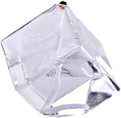 MagiDeal Handblown Refillable Glass Liquid Candle Burning Lamp Glass Oil Burning Lamp for Friend, Cubic, Multiple Sizes in Saudi Arabia