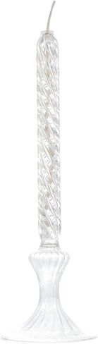 Spiral Pattern Glass Oil Lamp Refillable Taper Candle Holder for Indoor Use Romantic Home Decor Emergency Lighting in Saudi Arabia