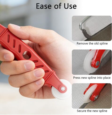 2PCS Window Screen Roller Tool Set with Spline Removal Hook – Durable Kit for Screen Installation/Repair (Window, Door, RV) in Saudi Arabia