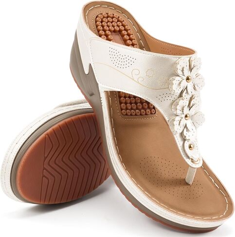 HARENCE Wedge Sandals for Women Comfortable Cushion Footbed Platform Sandal 2026 Dressy Summer Shoes for Casual Walking Outdoor in Kuwait