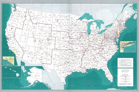 28"x42" Poster, map of Zip Codes in united states pub 1970 - Gallery Print in Saudi Arabia