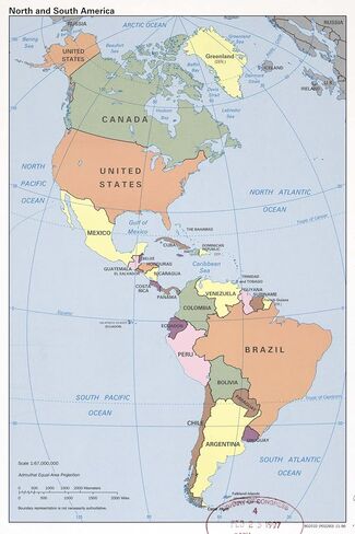 12"x18" Poster, cia map of North and South America 1996 - Gallery Print in Saudi Arabia