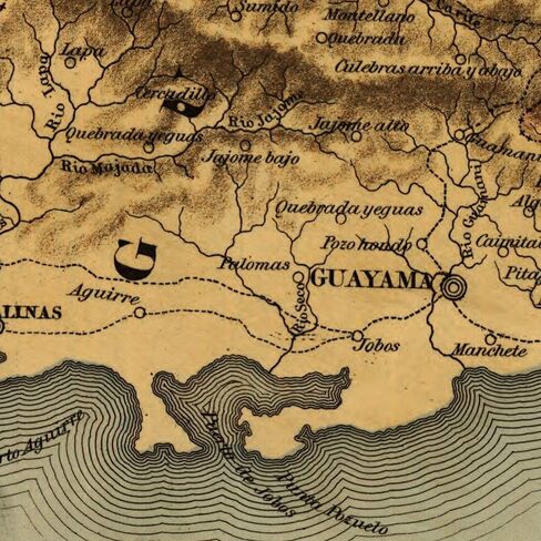 خرائط Antiguos Topografico de la Isla de Puerto Rico حوالي عام 1886 | ديكور حائط عتيق | ملصق طباعة فنية | مقاس 24 × 36 بوصة (610 × 915 ملم) in Kuwait