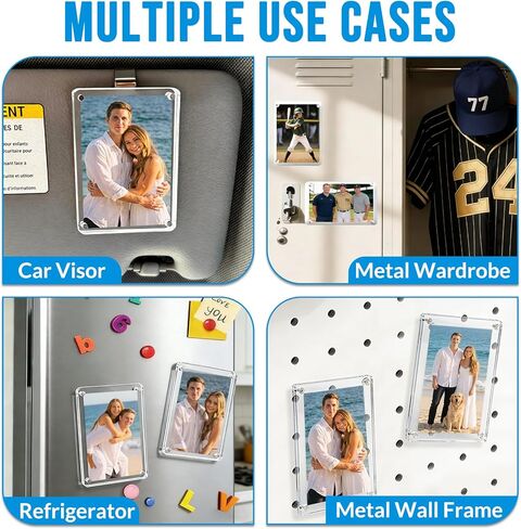 BEXOA Personalized Photo Car Visor Clip, Custom Magnetic Acrylic Car Visor with Picture and Text, Drive Safe I Love You Gift for Dad, Mom, Husband, Wife, Boyfriend, Girlfriend (Magnetic) in Saudi Arabia