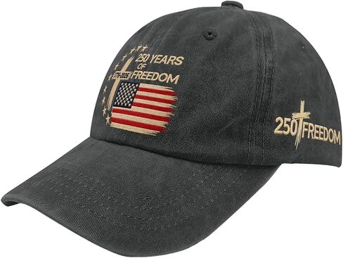 US 250 Years Freedoms 1776-2026 250th Birthday Embroidered Hats Garde Cap for Him in Saudi Arabia