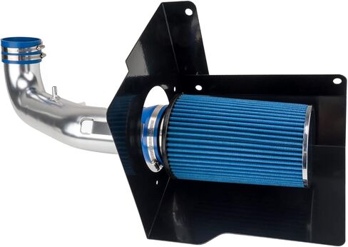 PHILTOP 3.5" Cold Air Intake Kit System + Heat Shield Compatible with Cadillac 07-08 Silverado/Sierra 1500, Tahoe, Yukon,Yukon XL 1500, Suburban 1500, Avalanche, Escalade, High Performance, Blue in Saudi Arabia