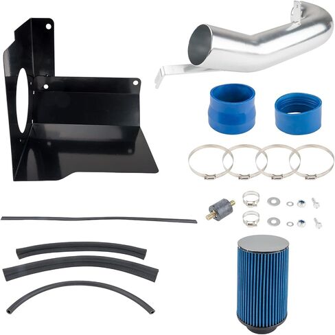 PHILTOP 3.5" Cold Air Intake Kit System + Heat Shield Compatible with Cadillac 07-08 Silverado/Sierra 1500, Tahoe, Yukon,Yukon XL 1500, Suburban 1500, Avalanche, Escalade, High Performance, Blue in Saudi Arabia