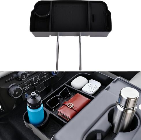 منظم وحدة التحكم المركزية الأمامية المحدثة لـ 2011-2025 Ford F150 F250 F350 F450 F550 F650، صينية استبدال مسند رأس مقعد القفز لملحقات مسند الذراع الأوسط لشاحنة الالتقاط (مقعد القفز فقط) in Kuwait