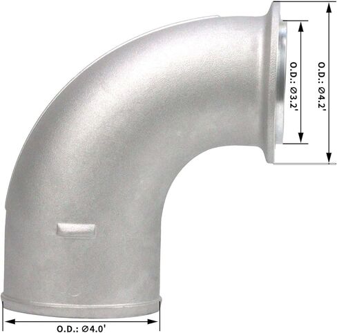 90 Degree 23539156 Turbo Outlet Elbow Kit for Detroit Diesel Series 60 12.7L/14.0L Engine 6in Center Length in Saudi Arabia