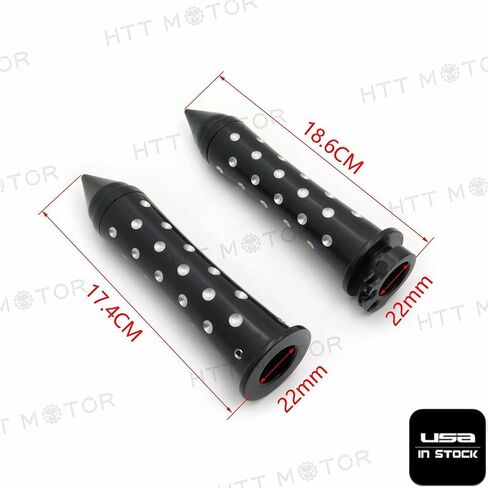 HTTMT TRHB124- Motorcycle Spike Handlebar 7/8" Hand grips Compatible with Suzuki Yamaha Kawasaki New in Saudi Arabia