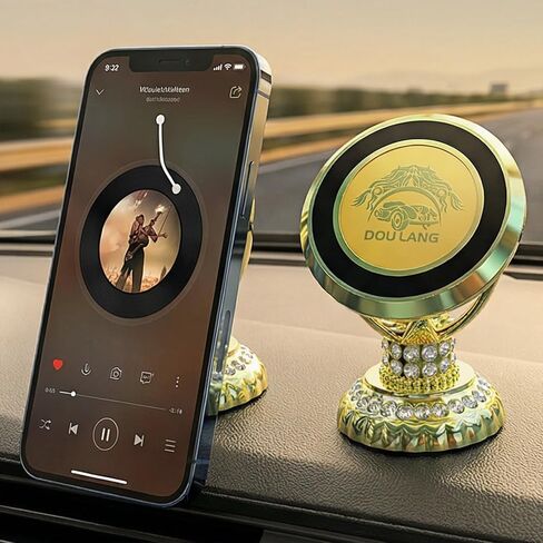 Magnetic Phone Holder for Car, Super Strong Magnet & All-Metal Anti-Shake Base, 360 Adjustable Car Phone Mount for Dashboard & Any Flat Surface, Universal Fit for iPhone and All Cell Phones in Saudi Arabia