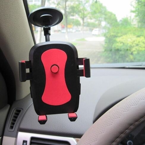 1pc Flexible Long Arm 360 Degree Rotation Car Mount Mobile Phone Holder for Your Mobile Phone Stand (Red) in Saudi Arabia