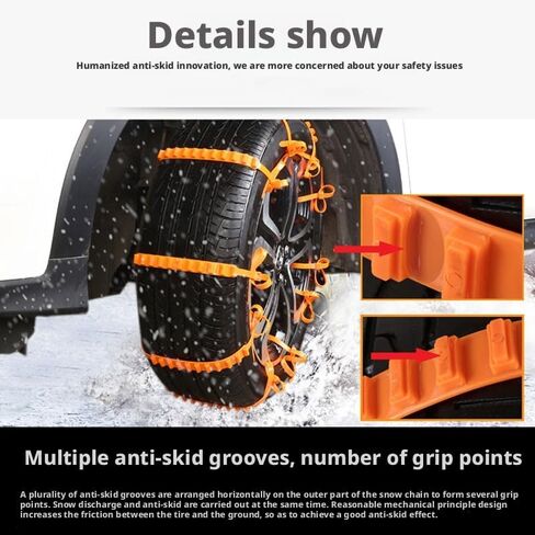 Car Snow Chains for McLaren 675LT (Coupe&Spider) 2015 2016 2017，Adjustable and Strong Grip Tire Chains with Serrated Non-Slip Reusable quick installation Snow Chains,50pcs in Kuwait