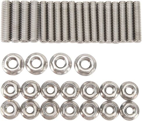 Oil Pan Stud Kit, Engine 304 Stainless Steel AntiImpact Polished Oil Pan Replacement Studs for SBC 283 327 Engines in Saudi Arabia