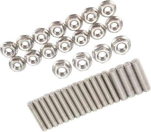 Oil Pan Stud Kit, Engine 304 Stainless Steel AntiImpact Polished Oil Pan Replacement Studs for SBC 283 327 Engines in Saudi Arabia